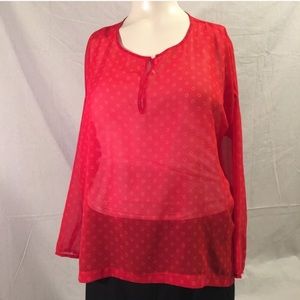 Beautiful red sheer top from Old Navy